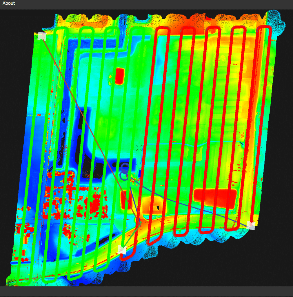 OG LiDAR point cloud prior to excavation
